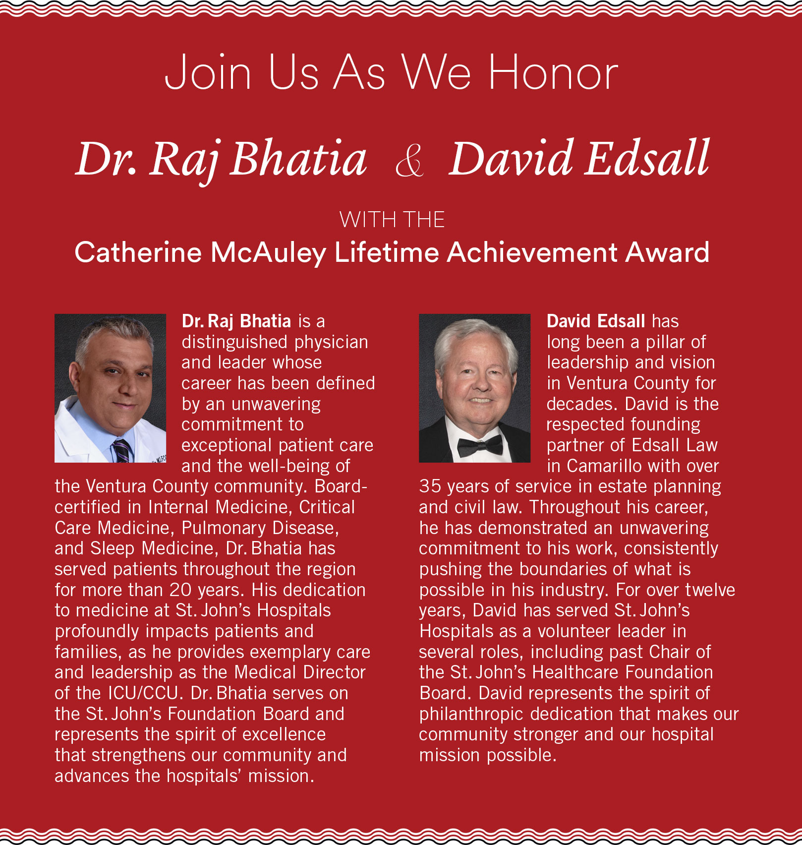 The honorees for the Gala 2027 Event