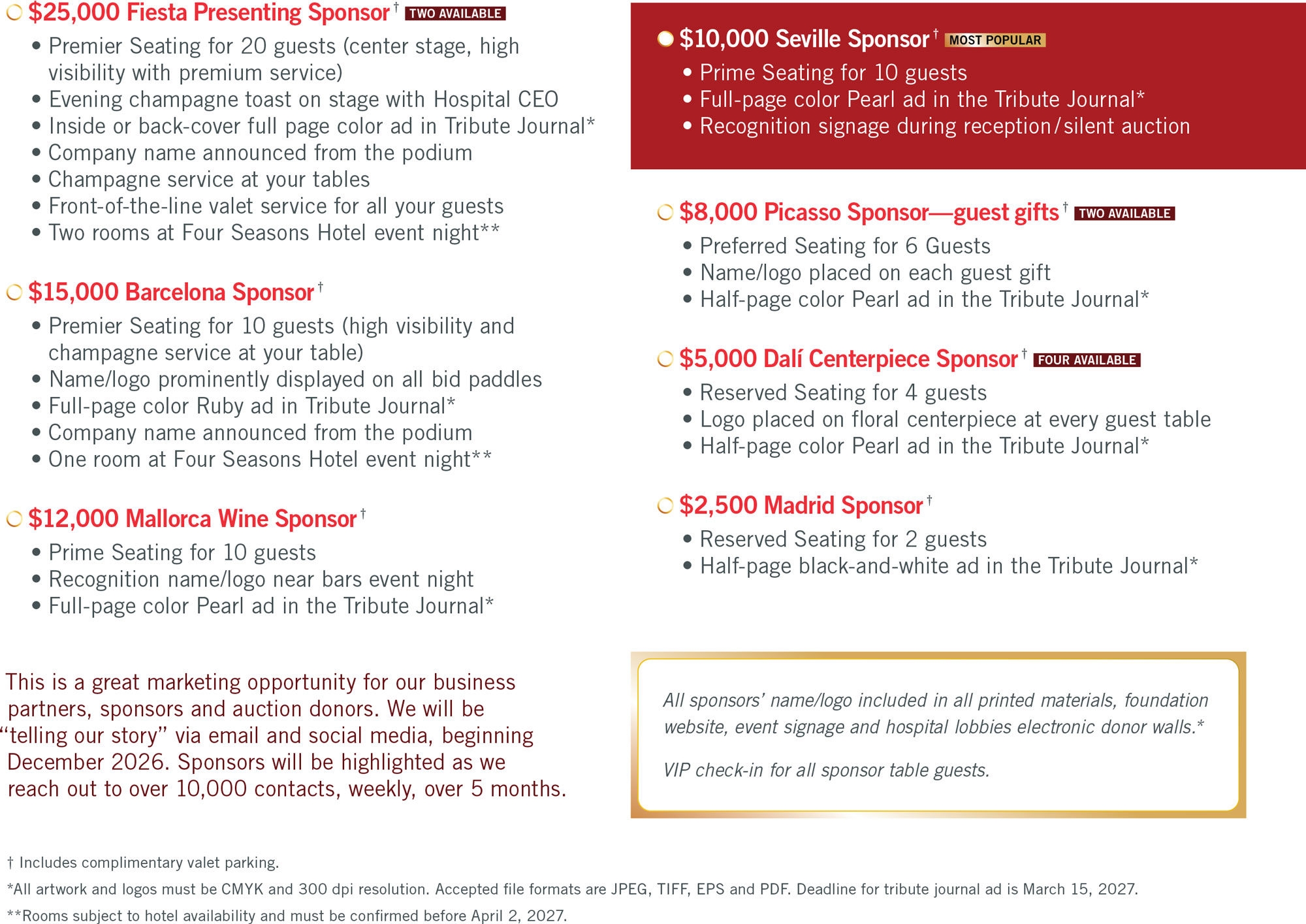 Sponsorship Info 2027 Gala